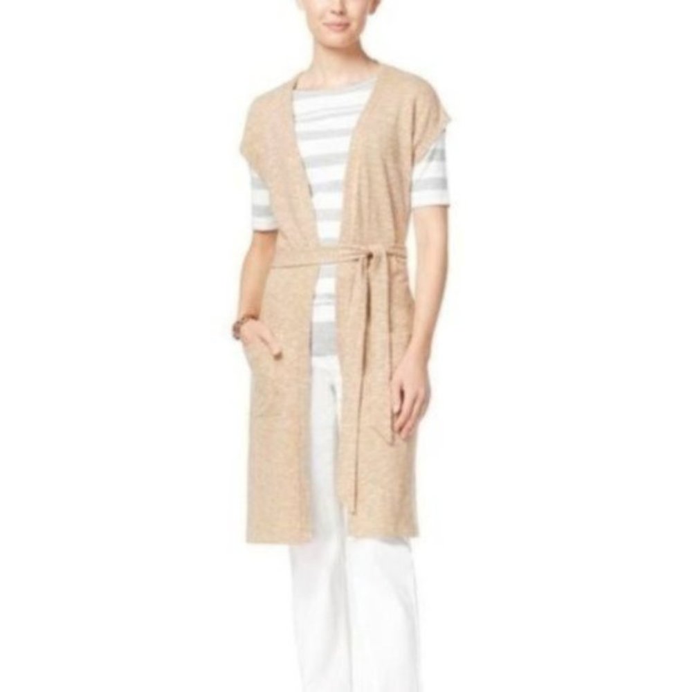 •Tommy HIlfiger• Tan Long Sweater Vest